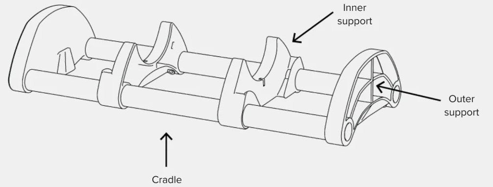 OUTER SUPPORT for Nuobell Dumbbell Cradle 80lb