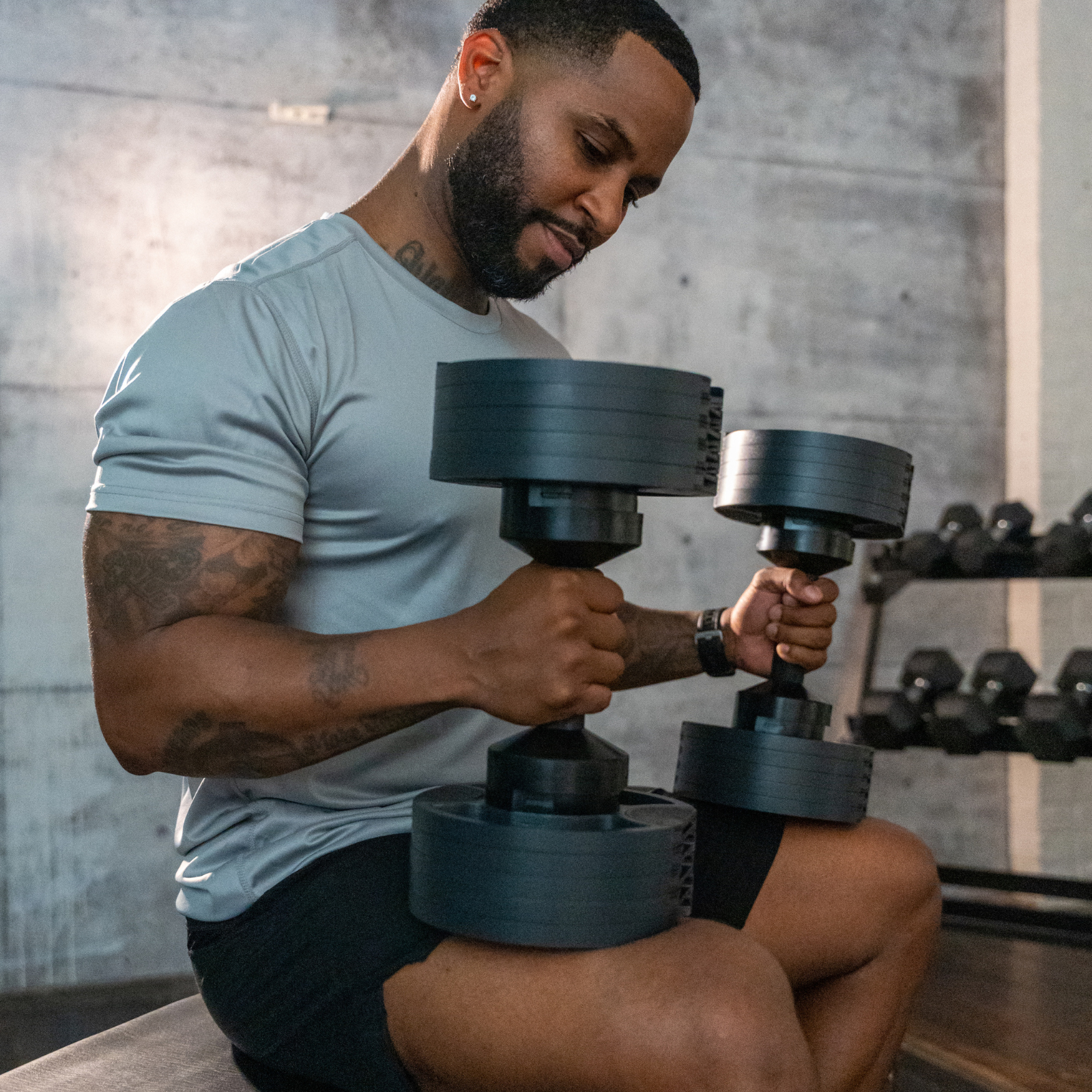 NUOBELL 50LB (PAIR) + STAND