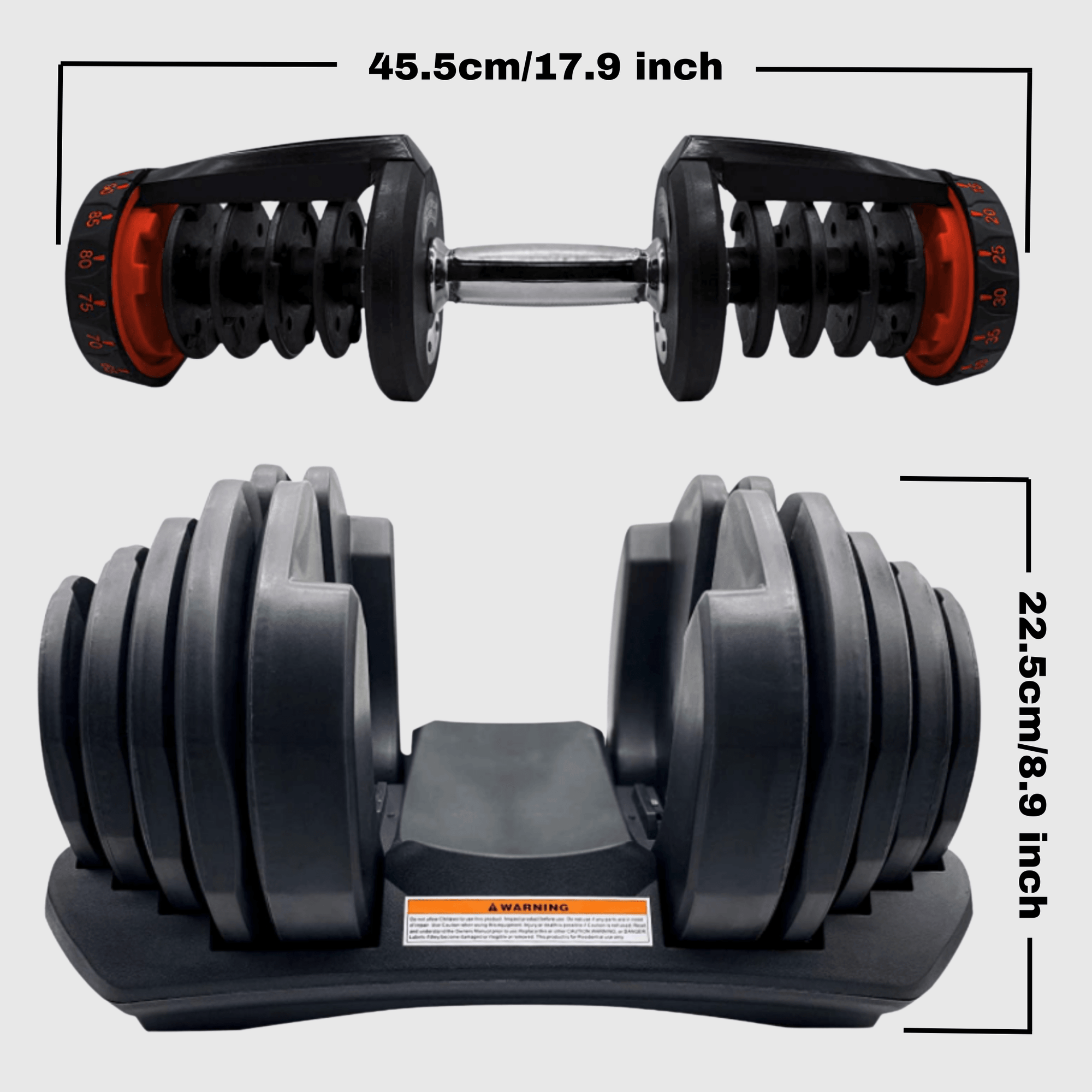 Adjustable Dumbbell Handle 10-90lb (Handle Only) - Gym Army